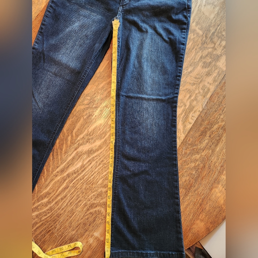 Democracy "Ab Solution" Bootcut Jeans Size 16 Mid Rise Dark Wash Stretch Denim - Picture 7 of 7